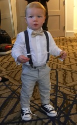 Getting ready to be the ring bearer